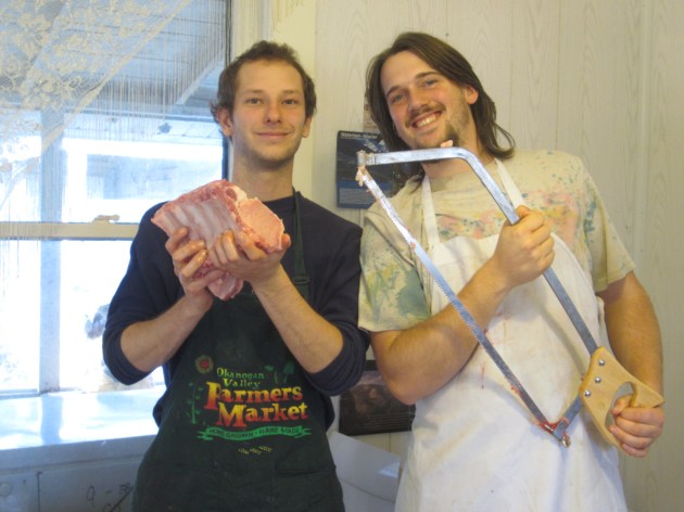 Sean and Jesse proudly display the New Years roast.