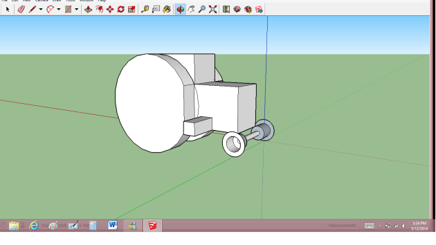 P was playing with sketchup in my classroom during my prep on Friday while everything was crazy because of regionals. He made this awesome tractor!