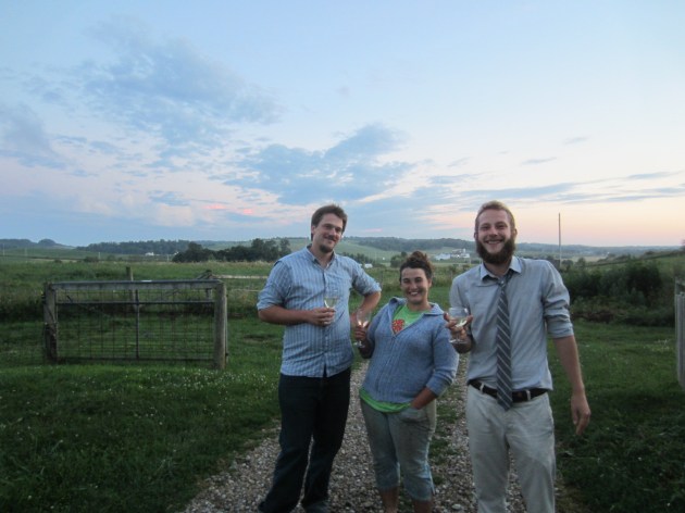 Friends, white wine, sweet-tasting evening breezes, Queen Anne's Lace flowers hovering over the pastures like tiny clouds.