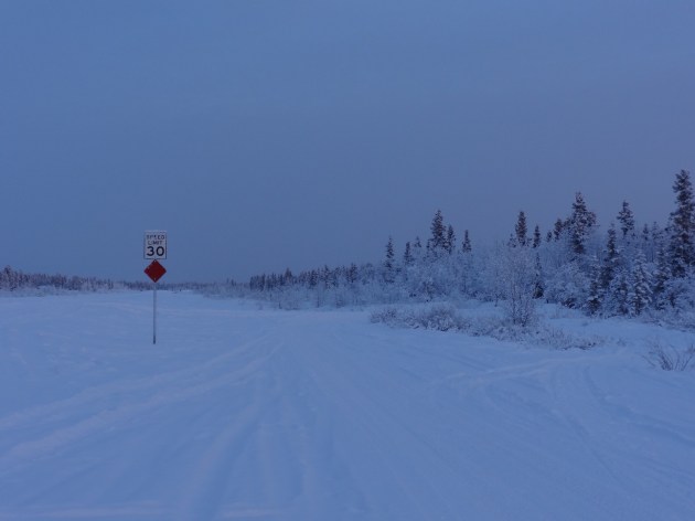Speed limit sign on the old airport runway. Wonder what sort of vehicle it's directed at.