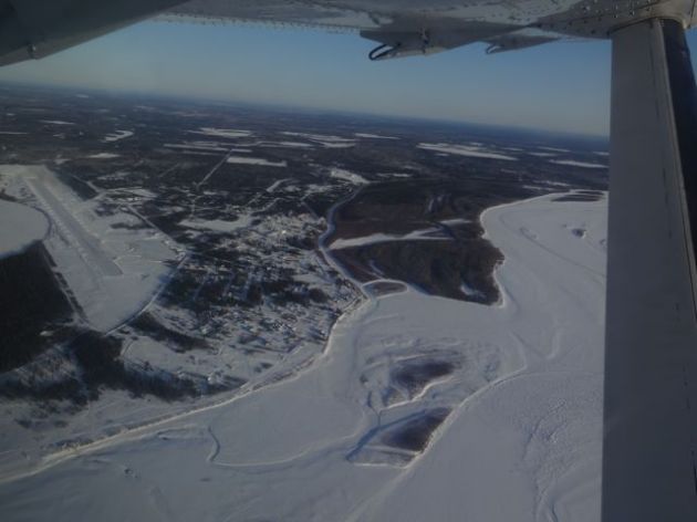 This is Fort Yukon from the air. 